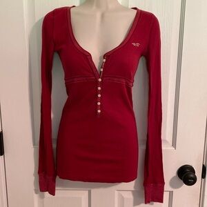RARE⭐️ Hollister Ribbed Tunic, Button front.
